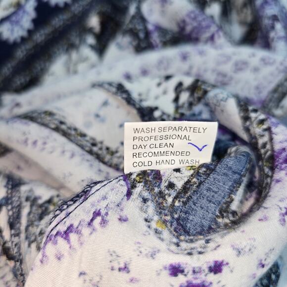 ⭐️Jaase Bohemian Criss Cross Smocked Button-down Maxi Dress Sz XS - Picture 9 of 9